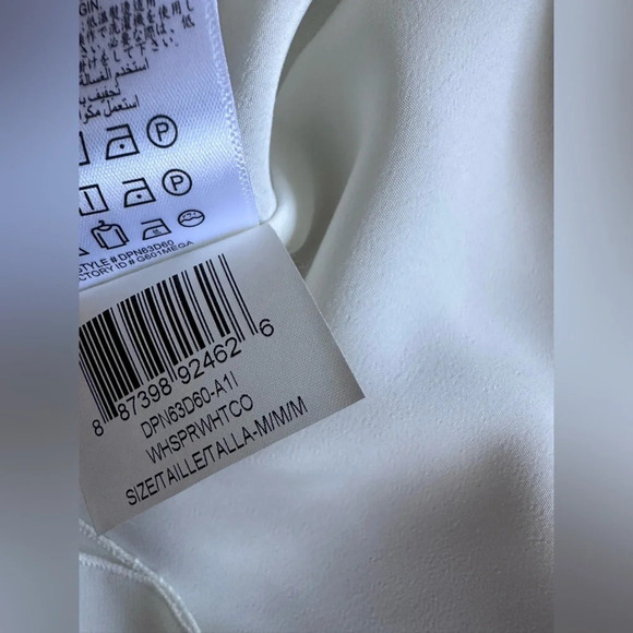 BCBG Generation White Embroidered Chiffon Mini Dress with Open Back Size M - Picture 16 of 16